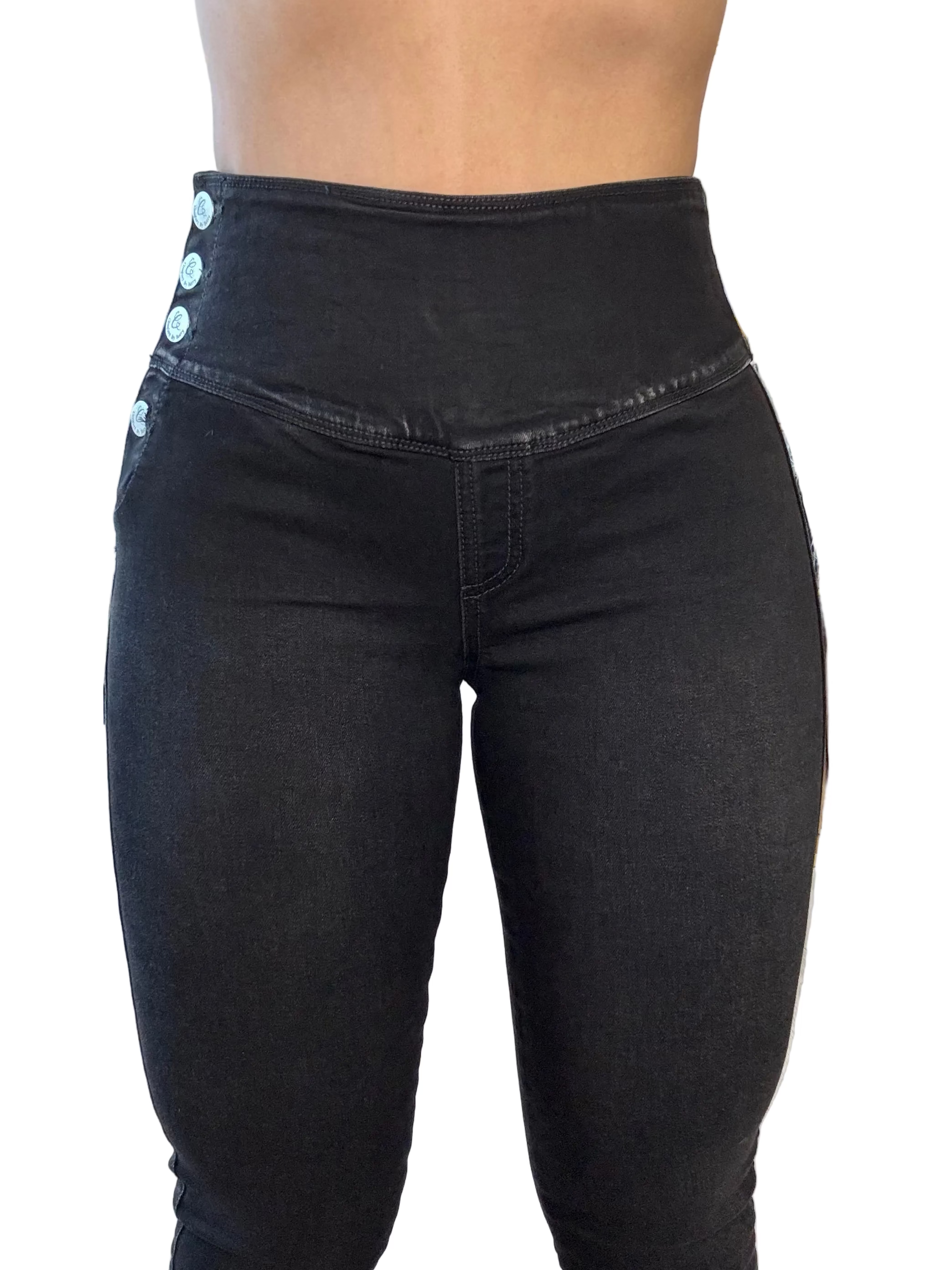 GISELLE – High Rise 4-Button Skinny Jean